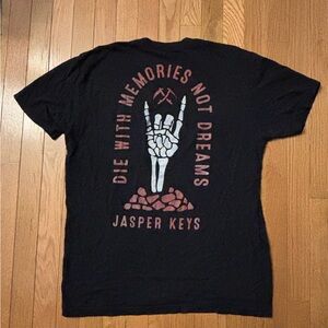 Die With Memories Not Dreams Jasper Keys T-Shirt Size Large Black Short Sleeve